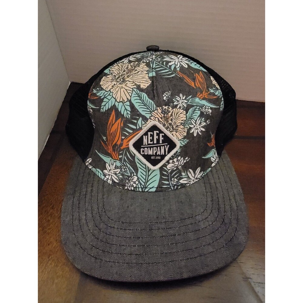NEFF Company Snapback Gray Floral Hawaiian Dad Hat Cap